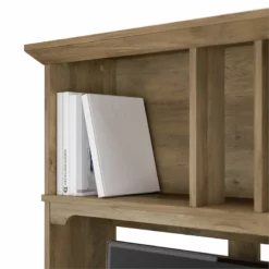 Salinas L Shaped Desk With Hutch And Storage In White/Shiplap - Engineered Wood -CYMAX Sales 2108928 9 L