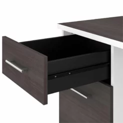 Somerset 60W Office Desk With Drawers In White - Engineered Wood -CYMAX Sales 2109042 4 L 1