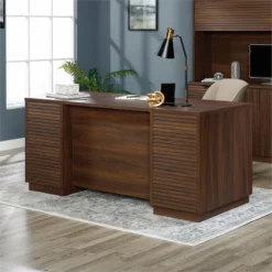 Sauder Englewood Engineered Wood Executive Desk In Spiced Mahogany 25 Sauder Englewood Engineered Wood Executive Desk In Spiced Mahogany -CYMAX Sales 2115734 18 L