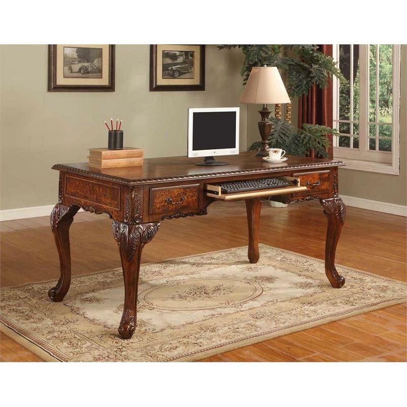 Best Master CDExecutive 72" Wood Office Desk With Hand Carved Designs In Cherry 7 Best Master CDExecutive 72" Wood Office Desk With Hand Carved Designs In Cherry - Image 5