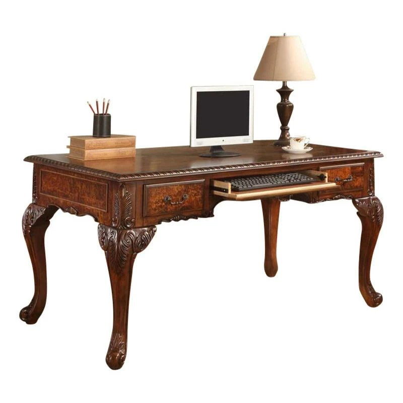 Best Master CDExecutive 72" Wood Office Desk With Hand Carved Designs In Cherry 6 Best Master CDExecutive 72" Wood Office Desk With Hand Carved Designs In Cherry - Image 4