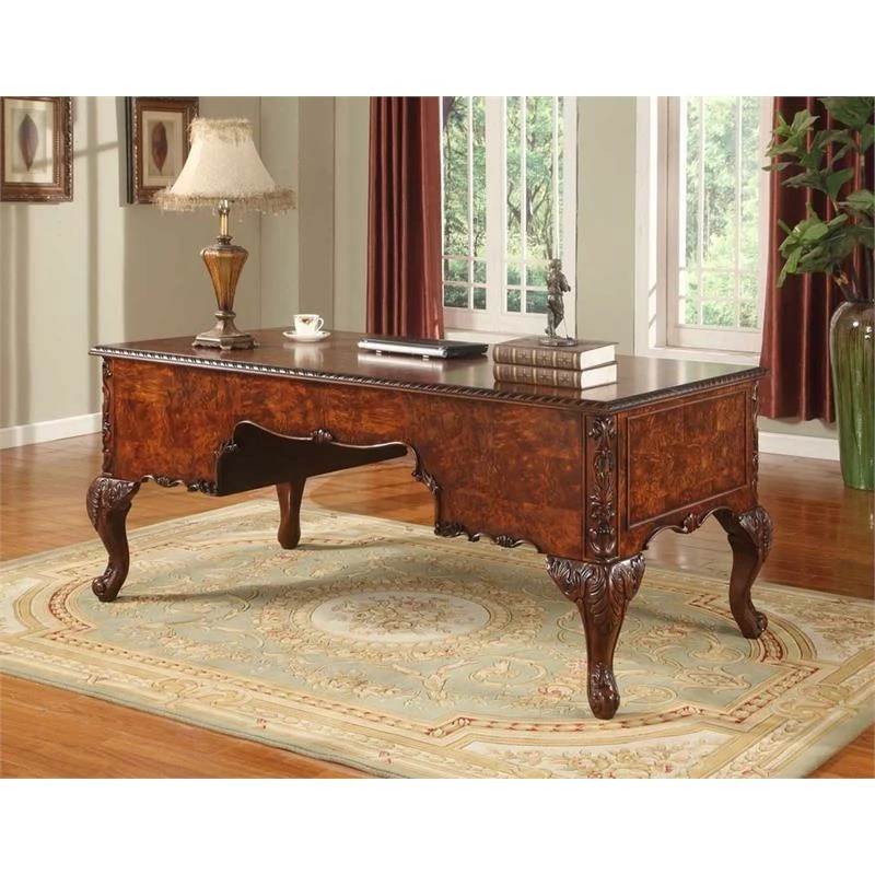 Best Master CDExecutive 72" Wood Office Desk With Hand Carved Designs In Cherry 5 Best Master CDExecutive 72" Wood Office Desk With Hand Carved Designs In Cherry - Image 3