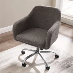 Linon Colton Upholstered Office Chair In Brown -CYMAX Sales 2116721 8 L