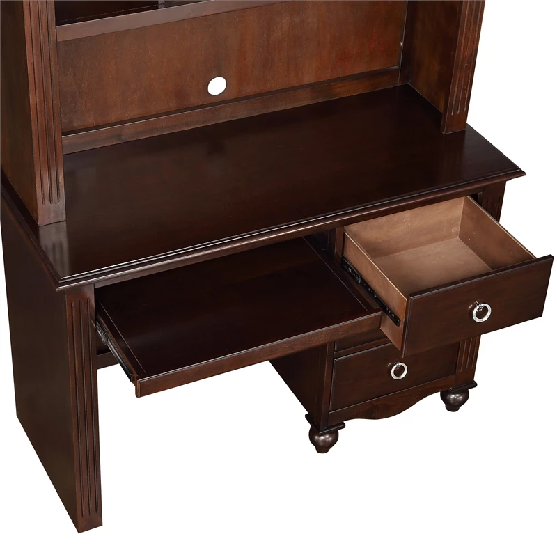 Lexicon Meghan 48" Traditional Wood Writing Desk With Hutch In Espresso 19 Lexicon Meghan 48" Traditional Wood Writing Desk With Hutch In Espresso - Image 17