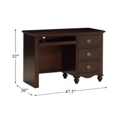 Lexicon Meghan 47.5 Inches Traditional Wood Writing Desk In Espresso 35 Lexicon Meghan 47.5 Inches Traditional Wood Writing Desk In Espresso -CYMAX Sales 2119207 10 L