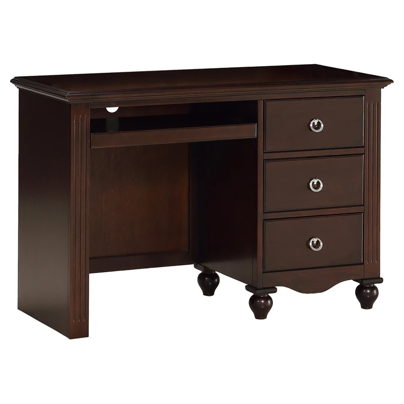 Lexicon Meghan 47.5 Inches Traditional Wood Writing Desk In Espresso 10 Lexicon Meghan 47.5 Inches Traditional Wood Writing Desk In Espresso - Image 8