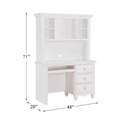 Lexicon Meghan 48" Traditional Wood Writing Desk With Hutch In Espresso 34 Lexicon Meghan 48" Traditional Wood Writing Desk With Hutch In Espresso -CYMAX Sales 2119216 12 L