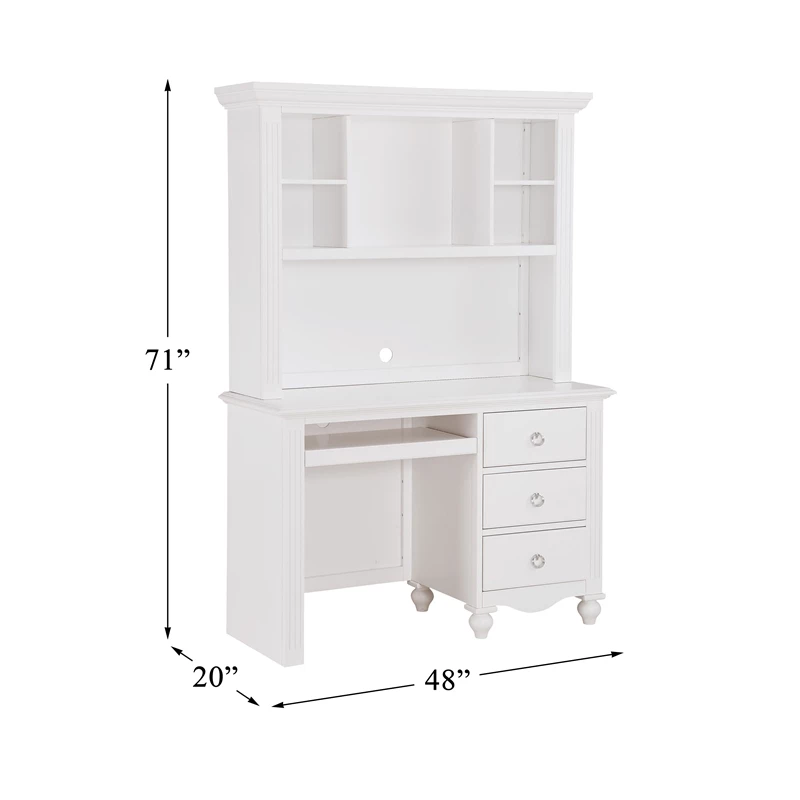 Lexicon Meghan 48" Traditional Wood Writing Desk With Hutch In Espresso 15 Lexicon Meghan 48" Traditional Wood Writing Desk With Hutch In Espresso - Image 13