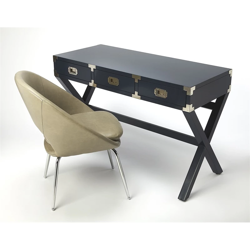 Beaumont Lane Metropolitan Living Campaign Desk In Blue 4 Beaumont Lane Metropolitan Living Campaign Desk In Blue - Image 2