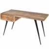 Beaumont Lane Rustic Industrial Natural Wood And Metal Desk In Brown -CYMAX Sales 2119483 L