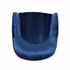 Noble House Channeled Glam Velvet Home Office Swivel Chair In Navy Blue -CYMAX Sales 2119852 9 L