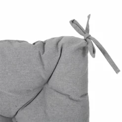 Noble House Banff Indoor Fabric Classic Tufted Chair Cushion In Charcoal -CYMAX Sales 2120090 4 L