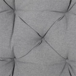 Noble House Banff Indoor Fabric Classic Tufted Chair Cushion In Charcoal -CYMAX Sales 2120090 5 L