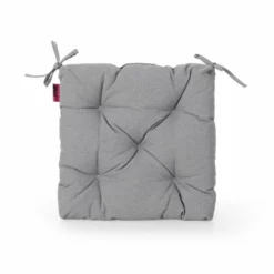 Noble House Banff Indoor Fabric Classic Tufted Chair Cushion In Charcoal -CYMAX Sales 2120090 6 L