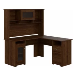 Cabot L Shaped Desk With Hutch In Heather Gray - Engineered Wood -CYMAX Sales 2121547 7 L
