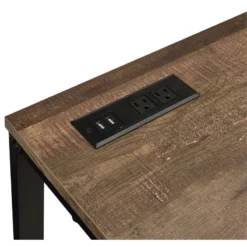 ACME Tyrese Wooden Rectangle Top Writing Desk With USB Port In Walnut And Black 28 ACME Tyrese Wooden Rectangle Top Writing Desk With USB Port In Walnut And Black -CYMAX Sales 2124381 11 L