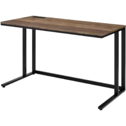 ACME Tyrese Wooden Rectangle Top Writing Desk With USB Port In Walnut And Black 23 ACME Tyrese Wooden Rectangle Top Writing Desk With USB Port In Walnut And Black -CYMAX Sales 2124381 5 L