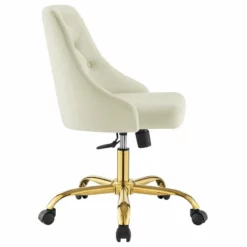 Modway Distinct Performance Velvet Tufted Office Swivel Chair In Gold And Gray -CYMAX Sales 2127314 3 L