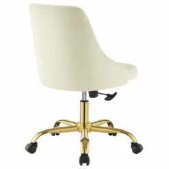 Modway Distinct Performance Velvet Tufted Office Swivel Chair In Gold And Gray -CYMAX Sales 2127314 4 L