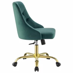 Modway Distinct Performance Velvet Tufted Office Swivel Chair In Gold And Gray -CYMAX Sales 2127324 3 L