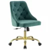 Modway Distinct Performance Velvet Tufted Office Swivel Chair In Gold And Gray 2 Modway Distinct Performance Velvet Tufted Office Swivel Chair In Gold And Gray -CYMAX Sales 2127324 L