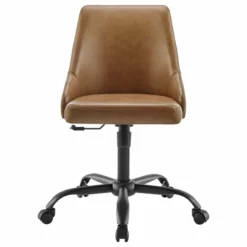 Modway Designate Faux Leather Upholstered Office Swivel Chair In Black And Gray -CYMAX Sales 2127343 2 L