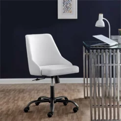 Modway Designate Faux Leather Upholstered Office Swivel Chair In Black And Gray -CYMAX Sales 2127344 1 L