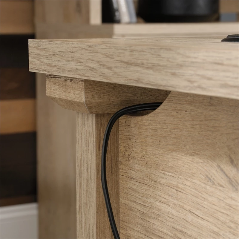 Sauder Aspen Post Engineered Wood L-Shaped Home Office Desk In Prime Oak 7 Sauder Aspen Post Engineered Wood L-Shaped Home Office Desk In Prime Oak - Image 5