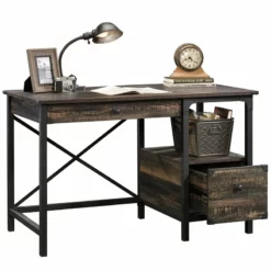 Pemberly Row Writing Desk In Carbon Oak And Black 21 Pemberly Row Writing Desk In Carbon Oak And Black -CYMAX Sales 2128811 12 L
