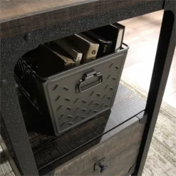 Pemberly Row Writing Desk In Carbon Oak And Black 28 Pemberly Row Writing Desk In Carbon Oak And Black -CYMAX Sales 2128811 19 L