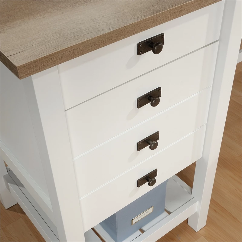 Sauder Cottage Road Engineered Wood L-Shaped Home Office Desk In Soft White 13 Sauder Cottage Road Engineered Wood L-Shaped Home Office Desk In Soft White - Image 11