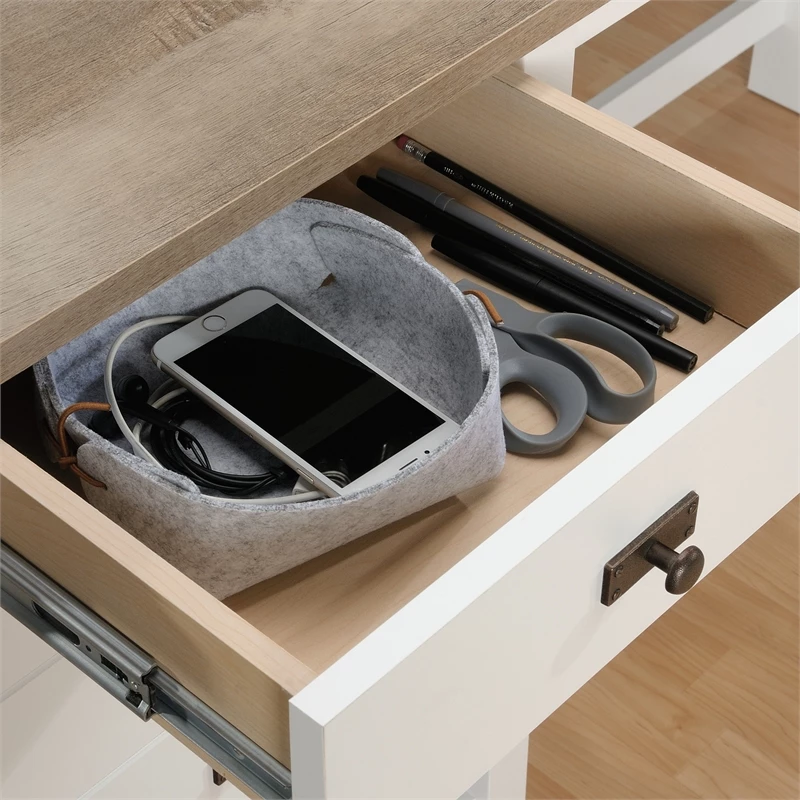 Sauder Cottage Road Engineered Wood L-Shaped Home Office Desk In Soft White 15 Sauder Cottage Road Engineered Wood L-Shaped Home Office Desk In Soft White - Image 13