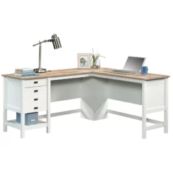 Sauder Cottage Road Engineered Wood L-Shaped Home Office Desk In Soft White 22 Sauder Cottage Road Engineered Wood L-Shaped Home Office Desk In Soft White -CYMAX Sales 2135062 2 L