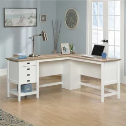 Sauder Cottage Road Engineered Wood L-Shaped Home Office Desk In Soft White 26 Sauder Cottage Road Engineered Wood L-Shaped Home Office Desk In Soft White -CYMAX Sales 2135062 6 L