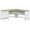 Sauder Cottage Road Engineered Wood L-Shaped Home Office Desk In Soft White -CYMAX Sales 2135062 L