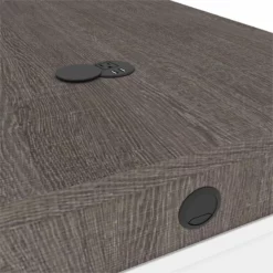 Bestar Equinox 2 Piece Set Wooden L Shaped Office Set In Bark Gray And White -CYMAX Sales 2138705 6 L