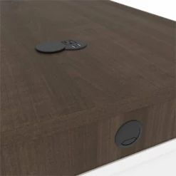 Bestar Equinox 2 Piece Set Wooden L Shaped Office Set In Antigua And White -CYMAX Sales 2138706 6 L 1