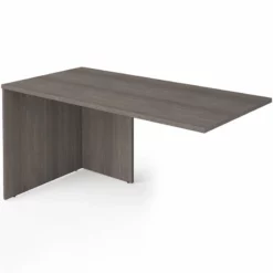 Bestar I3 Plus 59" Wooden Desk Return Table In Bark Gray