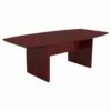 Safco Corsica 6' Boat Shaped Conference Table With Slab Base In Sierra Cherry 2 Safco Corsica 6' Boat Shaped Conference Table With Slab Base In Sierra Cherry -CYMAX Sales 2138861 L