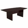 Safco Corsica 6' Boat Shaped Conference Table With Slab Base In Mahogany 1 Safco Corsica 6' Boat Shaped Conference Table With Slab Base In Mahogany -CYMAX Sales 2138862 L