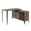 ACME Zakwani Wooden Writing Desk With Storage In Gray Oak And Black 1 ACME Zakwani Wooden Writing Desk With Storage In Gray Oak And Black -CYMAX Sales 2149946 L