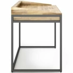 Simpli Home Ralston 60" Industrial Solid Wood Computer Desk In Charcoal Brown -CYMAX Sales 2151889 3 L