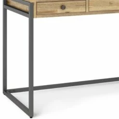 Simpli Home Ralston 60" Industrial Solid Wood Computer Desk In Charcoal Brown -CYMAX Sales 2151889 7 L