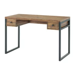Alaterre Furniture Claremont 48 In W Rustic Wood And Metal Desk 12 Alaterre Furniture Claremont 48 In W Rustic Wood And Metal Desk -CYMAX Sales 2153811 2 L