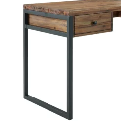 Alaterre Furniture Claremont 48 In W Rustic Wood And Metal Desk 14 Alaterre Furniture Claremont 48 In W Rustic Wood And Metal Desk -CYMAX Sales 2153811 4 L