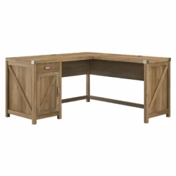 Cottage Grove 60W L Shaped Desk With Storage In Restored Gray - Engineered Wood -CYMAX Sales 2154596 7 L