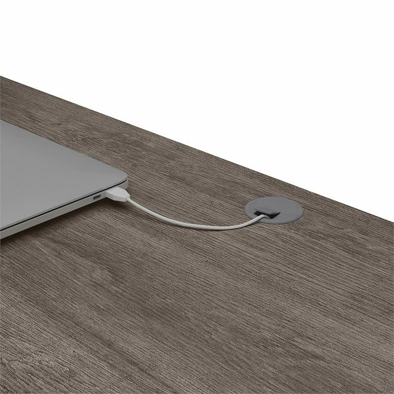 Cottage Grove 60W L Desk With File Cabinet In Restored Gray - Engineered Wood 7 Cottage Grove 60W L Desk With File Cabinet In Restored Gray - Engineered Wood - Image 5