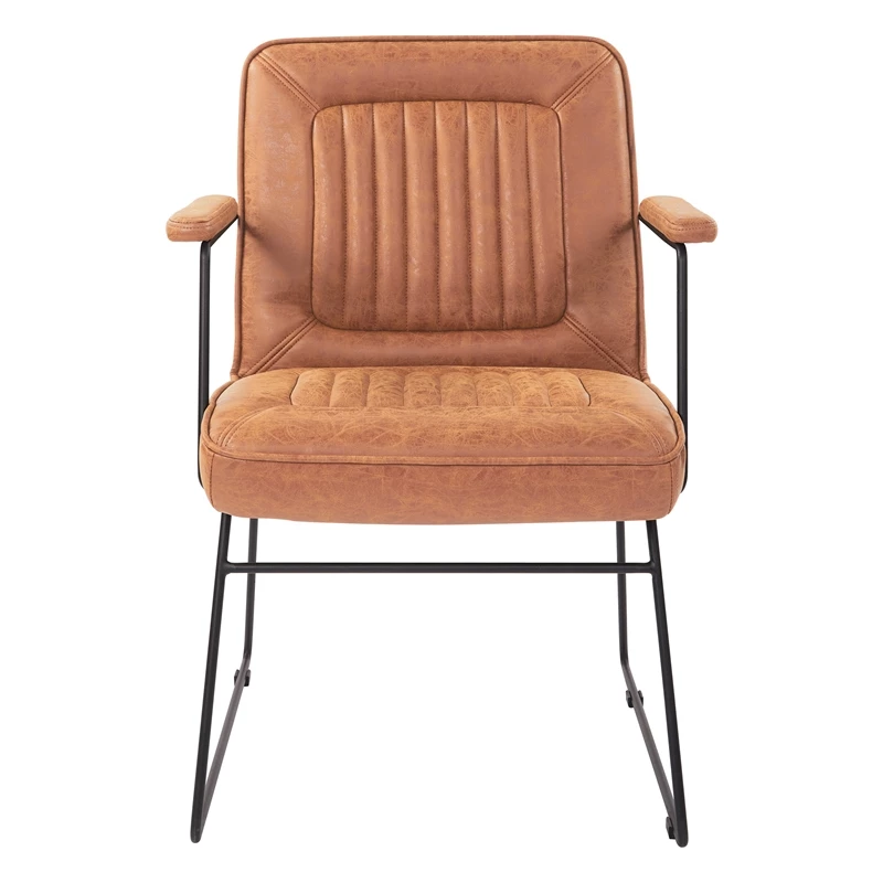 GT Chair In Navy Faux Leather With Black Sled Base 10 GT Chair In Navy Faux Leather With Black Sled Base - Image 8