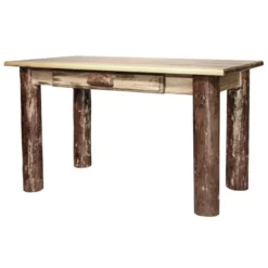 Montana Woodworks Glacier Country Wood Writing Desk In Brown Lacquered -CYMAX Sales 2159490 2 L