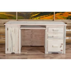 Montana Woodworks Homestead Transitional Solid Wood Computer Desk In Natural -CYMAX Sales 2159695 3 L